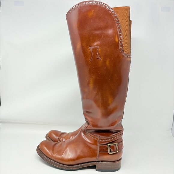 Sendra Leather Equestrian Riding Knee High Boots Brown Size 8 - Picture 1 of 6